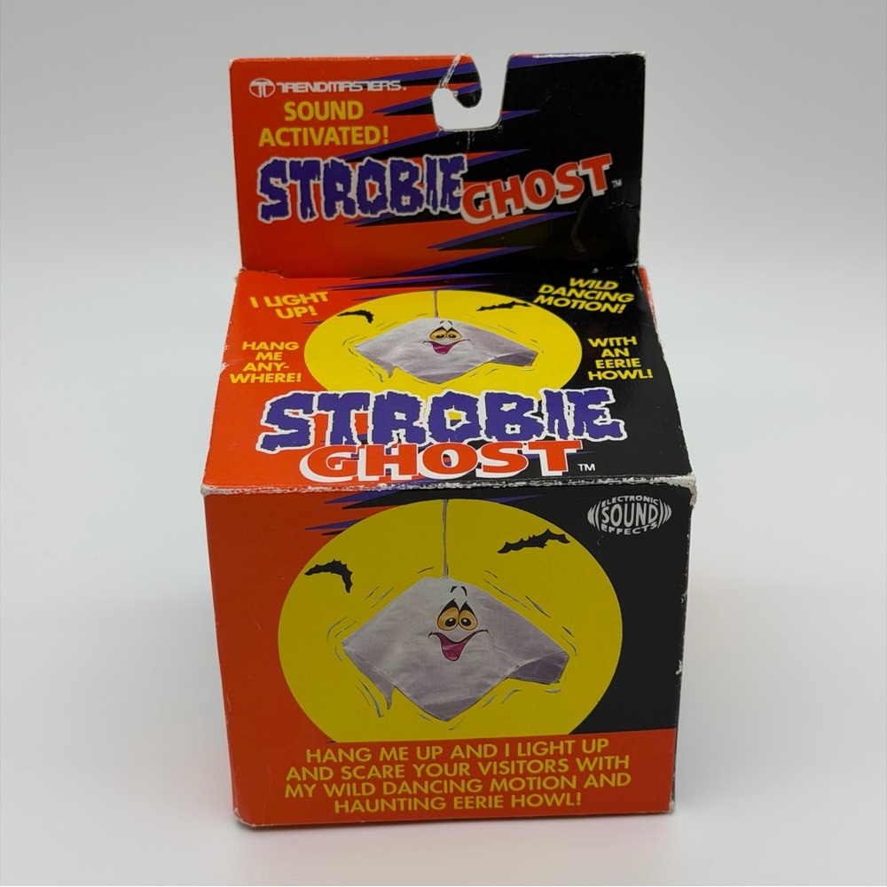 Strobie Ghost Animated Halloween Decoration Trendmasters 90s Original Box Tested